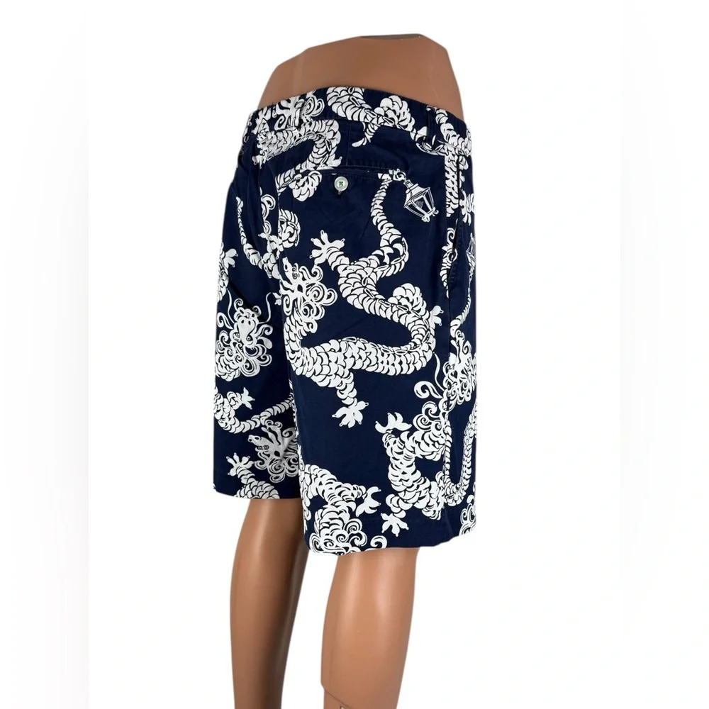 Lilly Pulitzer Mens 34 Everglades Shorts Via Palm Beach Blue White Casual Cotton - Picture 5 of 9